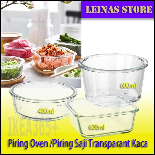 Piring Oven / Piring Saji Transparant / Tempat Makanan Kaca