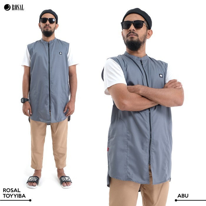 Rompi Sholat Rompi Sholat Toyyiba - Rosal Pria Muslim Premium Original - Abu, M(Y3Z6) rompi sholat p