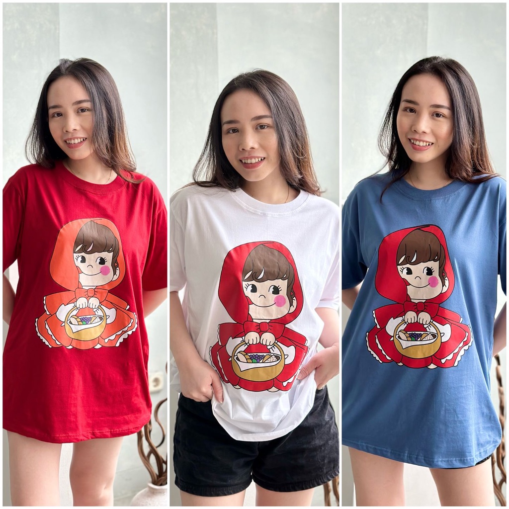 INFINITEE Kaos Wanita Ukuran Jumbo Bahan Cotton Combed 30s Motif Terkini