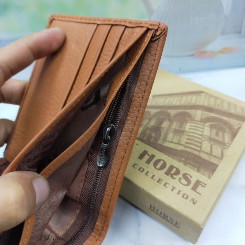Dompet kulit pria IMPERIAL HORSE plat logo