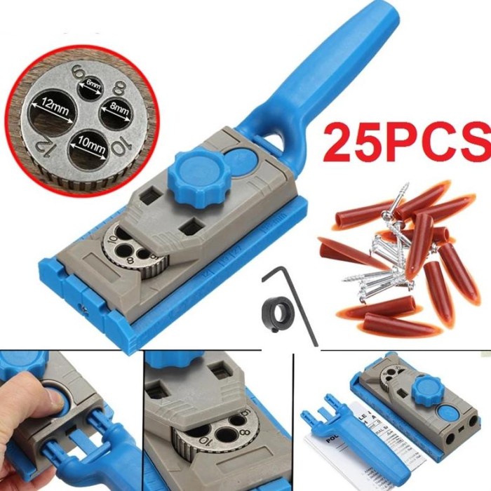 

Terlaris Cutting Pocket Hole Jig Kit Alat Drill Dowel Pelubang Sekrup Sambungan