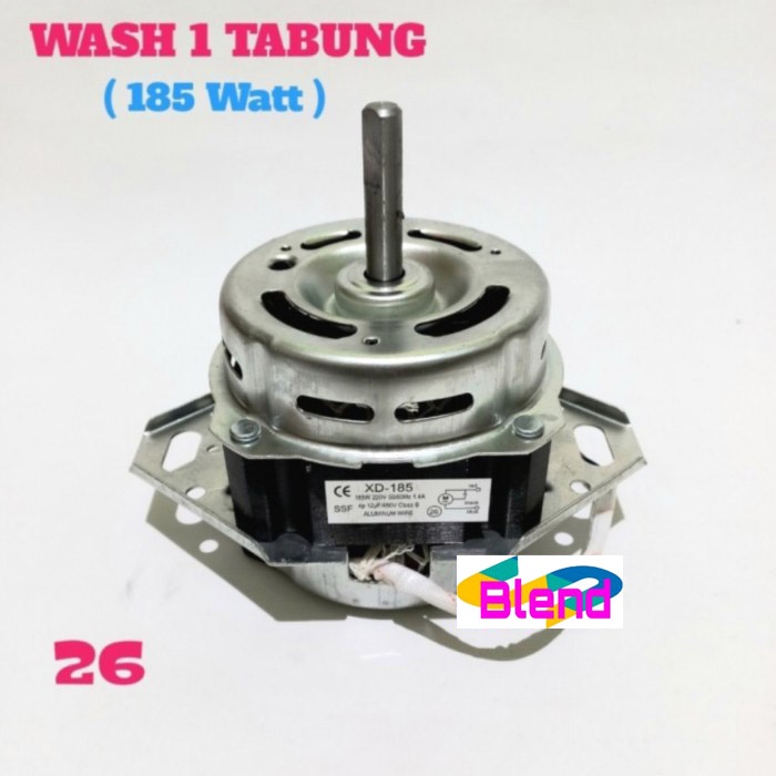 Dinamo Wash No.26 185 Wat Mesin Cuci 1 Tabung AS 12mm/Otomatis Pencuci