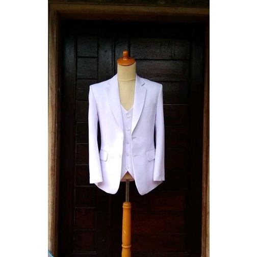 jas putih/balzer/jas wedding /jas seragam/jas kantor