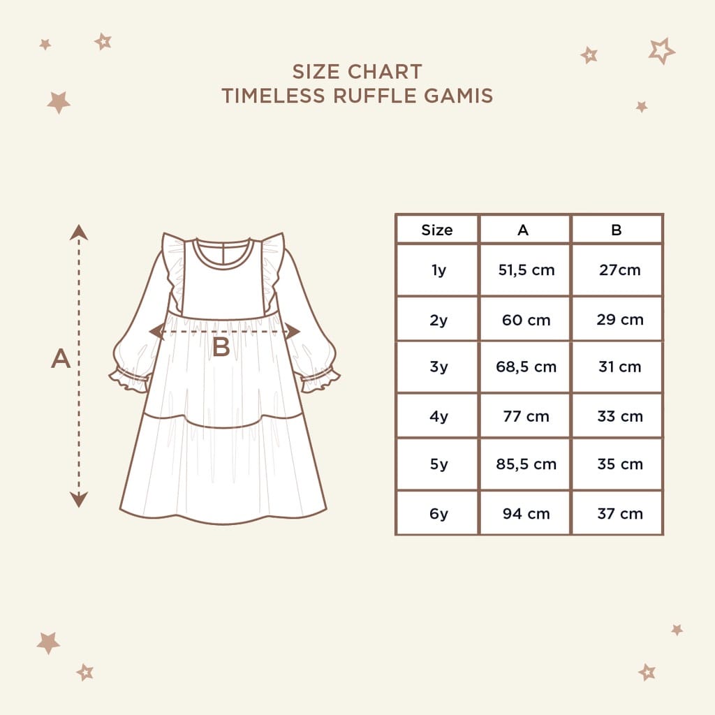 Little Palmerhaus Timeless Ruffle Gamis Set - Baju Gamis Anak (WARNA RANDOM)