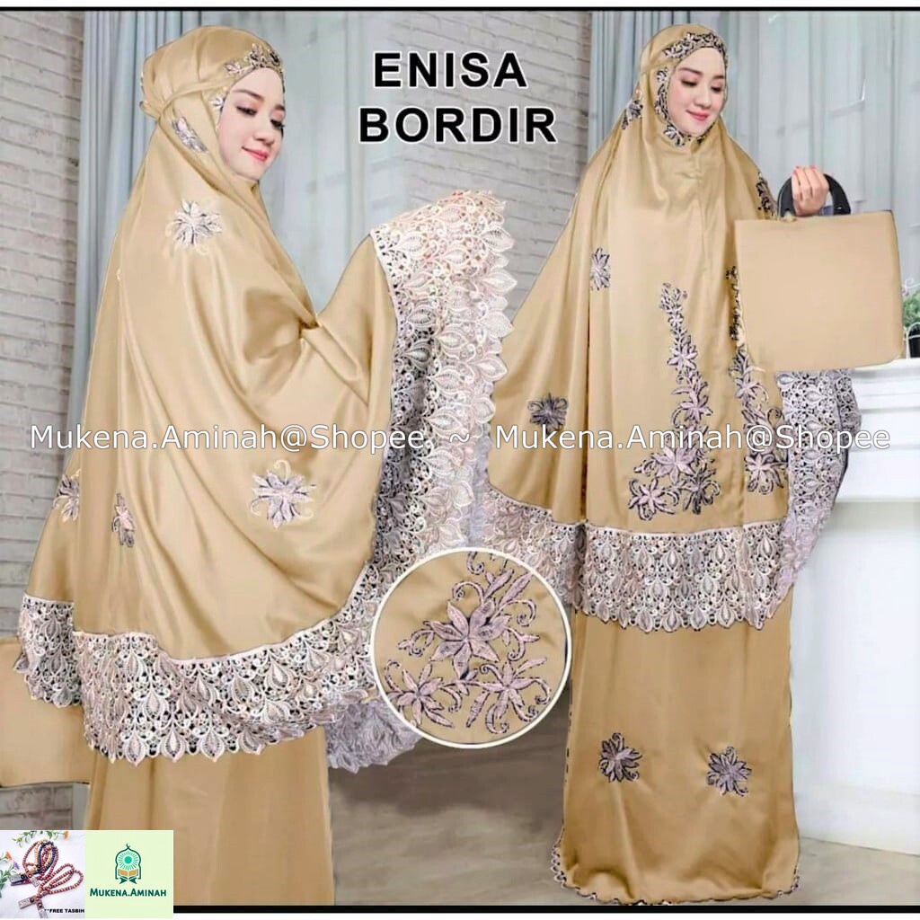 PAKET HAMPERS MUKENA DEWASA ENISA LUNA MAYA RENDA BORDIR MEWAH