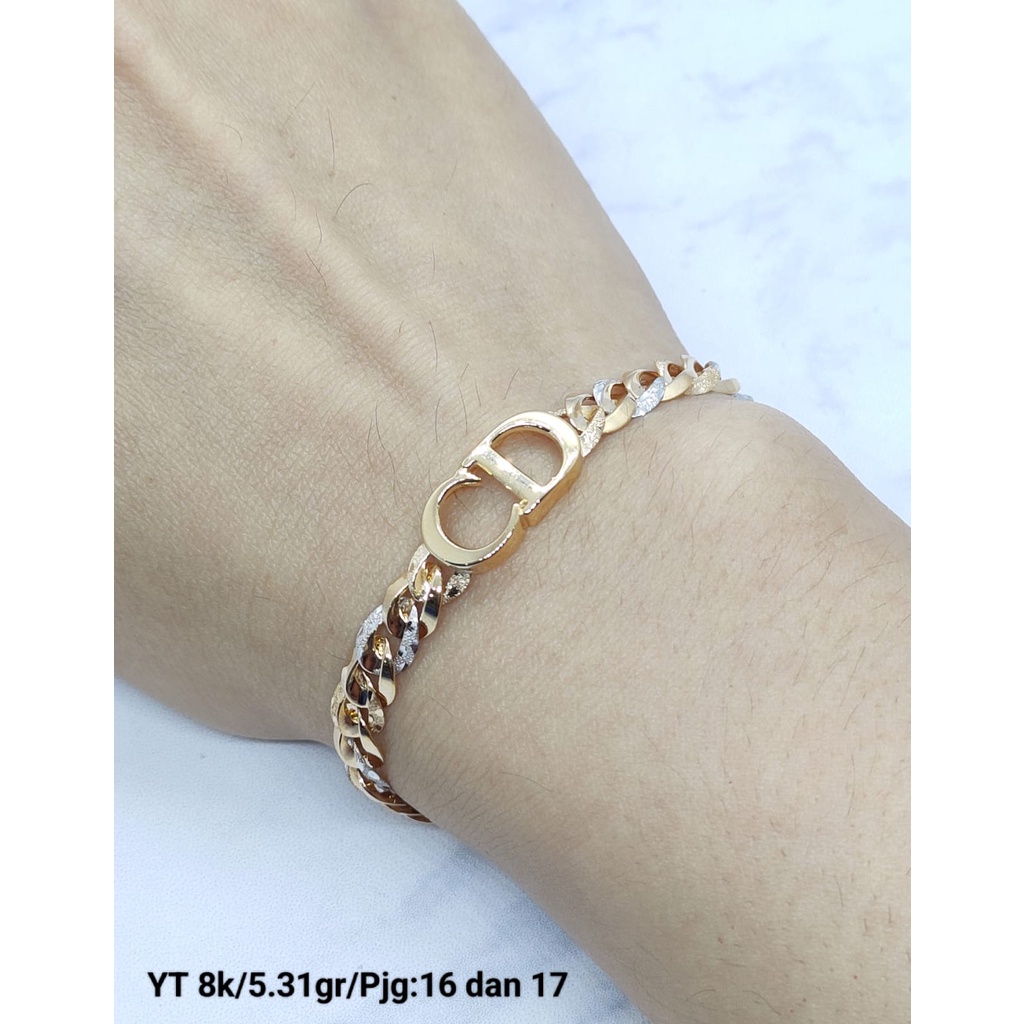 Gelang cd wanita dewasa kadar 375 8k fashion terbaru