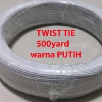 

Kabel Kawat Ikat ( Twist Tie ) PUTIH 500 yard - pengikat kabel - magic rajaav77