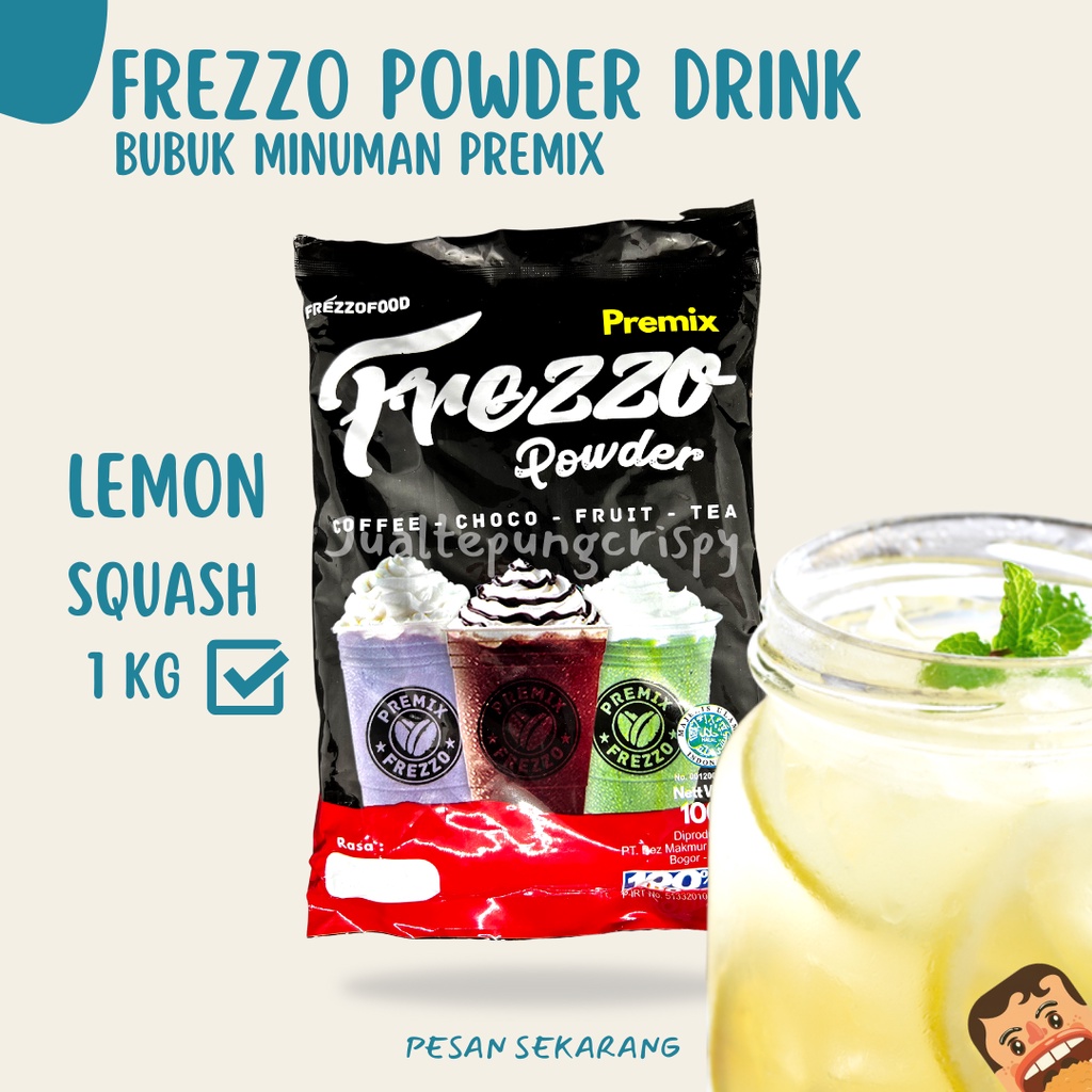 Frezzo Bubuk Minuman Rasa Lemon Squash / Lemon Squash Powder Drink 1 Kg