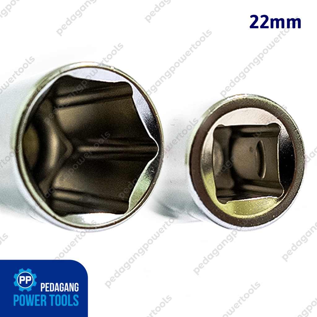 LIPPRO MATA SOK PANJANG 1/2&quot; INCH 22 MM 6PT ANAK SOCK DEEP WALL SOCKET