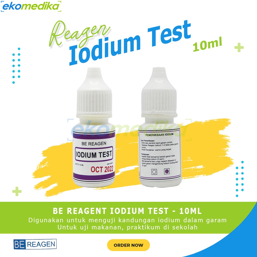 Test Iodium BE REAGENT Iodine / Iodium Test 10ml per vial Test iodium dalam Garam