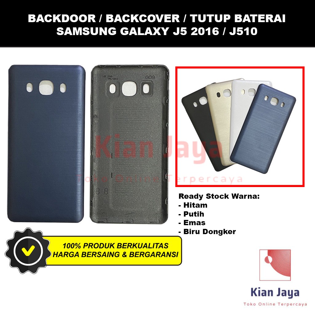 Backdoor Samsung Galaxy J5 2016 J510 Back Cover Tutup Belakang Baterai Cassing Casing Backcase Original