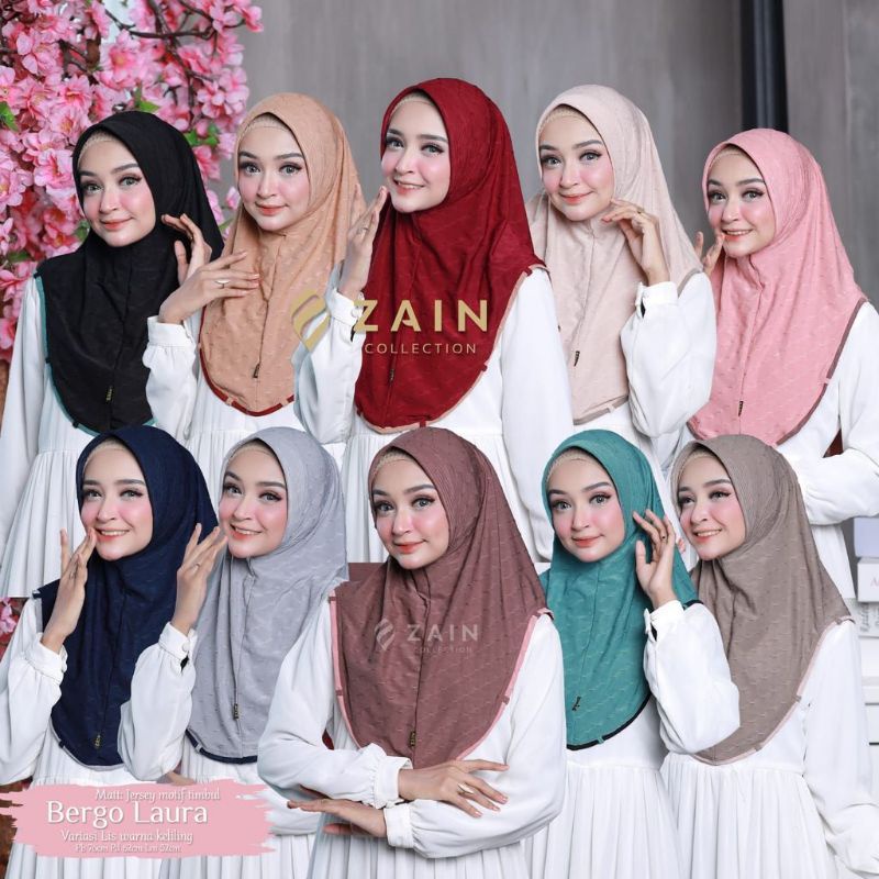 ORI ZAIN Kerudung hijab bergo laura