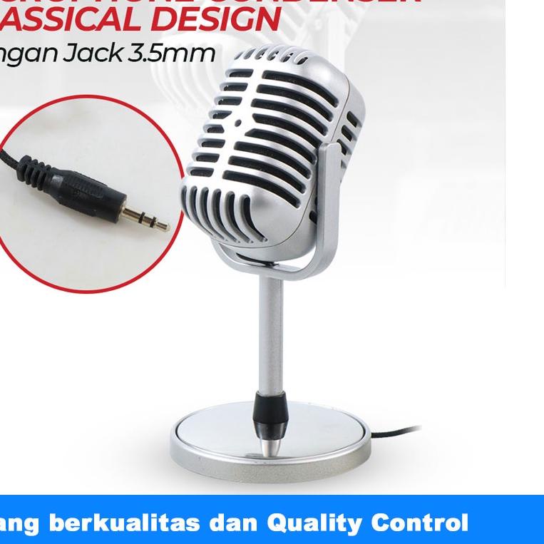 ✼ Microphone Condenser Classical Design Vintage Retro - Mikrofon Kondenser Karaoke - TaffSTUDIO C01U