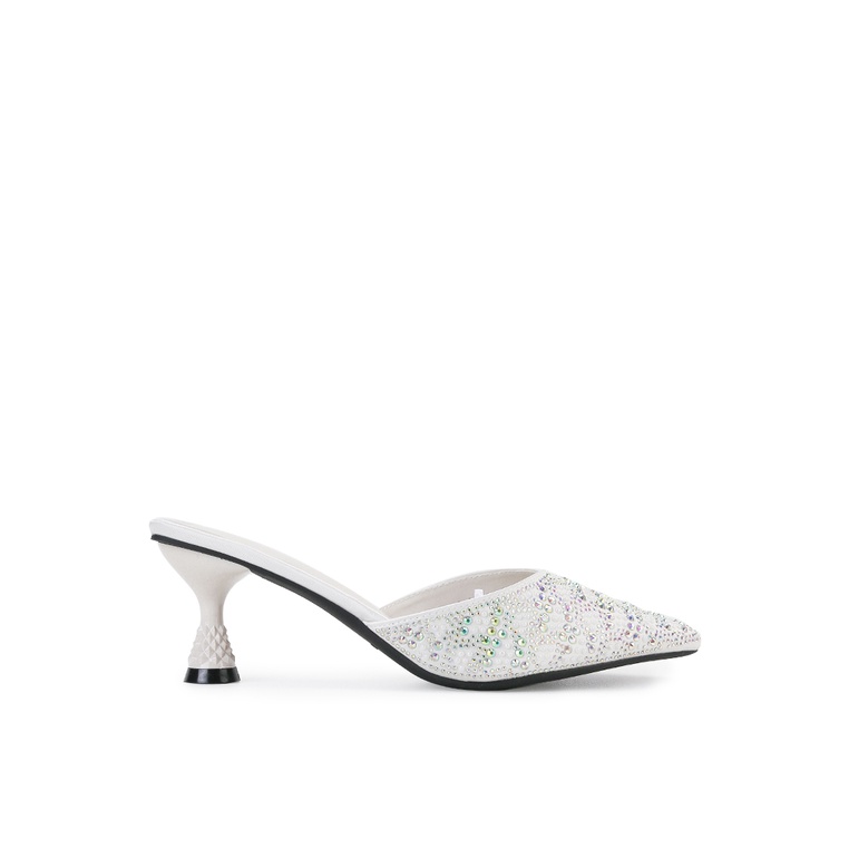 Sepatu Heels Yongki Komaladi Original Warna cream Slop Kerja Berkualitas 100% Asli Dania Wanita Woma