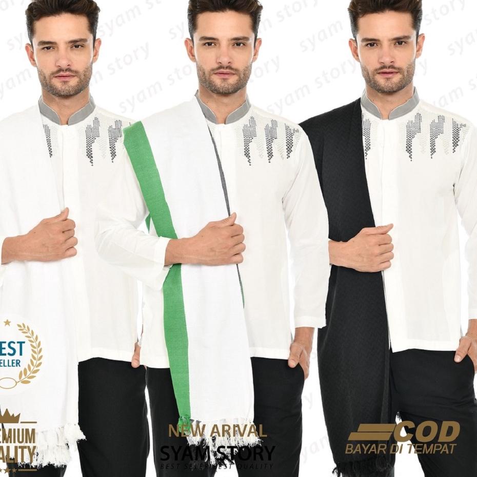 ▼ SORBAN PANJANG PREMIUM MOTIF DOBBY Sorban Imamah sorban polos panjang ←