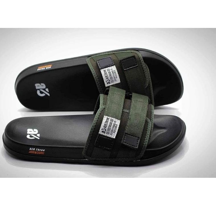 HARGA TERMURAH Aer three footwear | freddo army | freddo orange | Slippers | BRIO.02