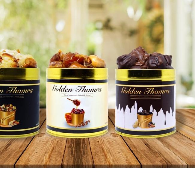 ☊ golden thamra kurma isi almond keju dan  yaman ♩