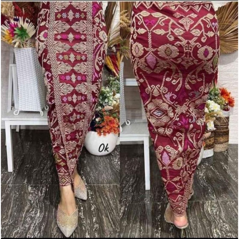 kamen songket bordir jadi strech Kamen jadi strait Kamen songket