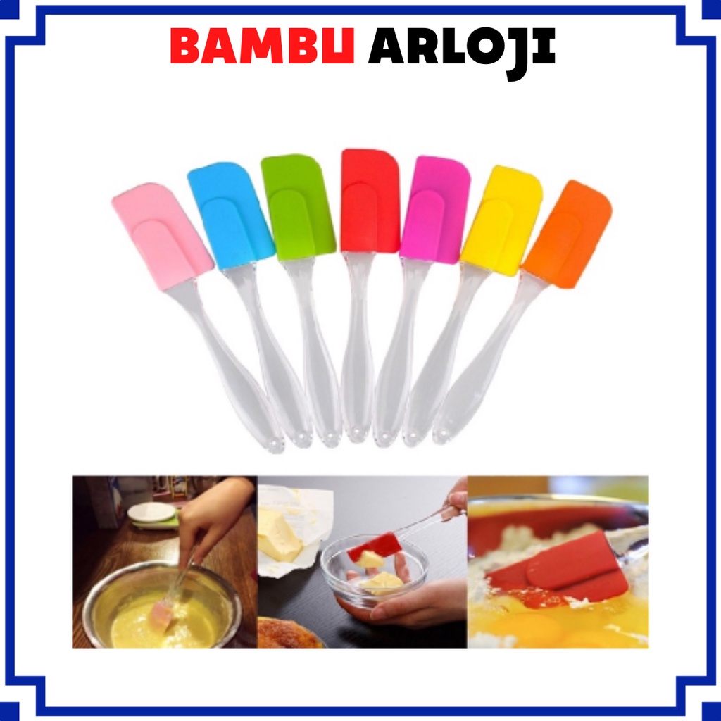 BAJ SPATULA MASAK SILIKON TAHAN PANAS FOOD GRADE SPATULA SODET SILICONE PENGADUK KUE ADONAN PR126