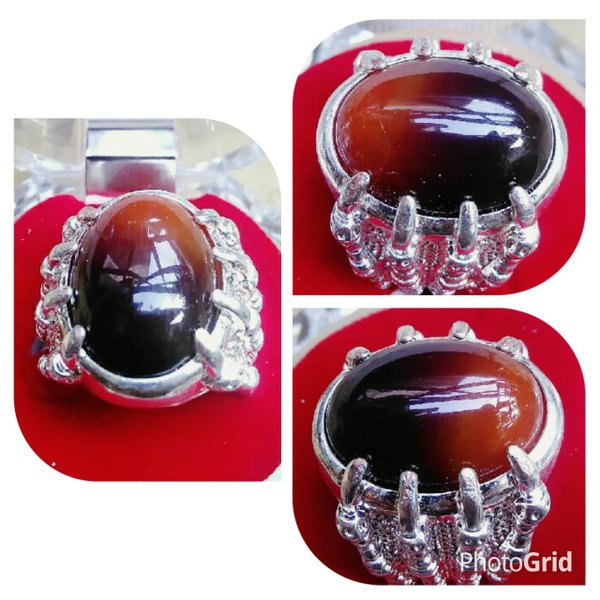 Batu Akik CINCIN BATU PANCAWARNA EDONG NANGKA TOP CRYSTAL 3s361