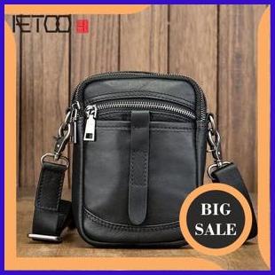 onderdil Tas pria mini Selempang Kulit Asli Tas pinggang mini Tas pria full kulit asli TAS KULIT ASL