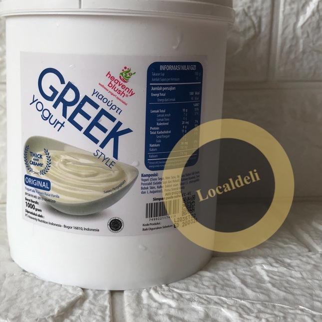 

✳ HEAVENLY BLUSH GREEK PLAIN YOGHURT/ GREEK PLAIN YOGURT/ GREEK YOGHURT ORIGINAL 1 KG ♠