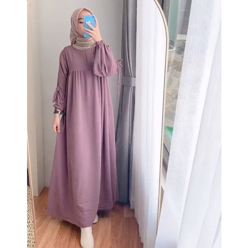 Baju Busana Muslim Gamis Terbaru 2024 Lebaran Wanita Import Remaja Kekinian Korean Style