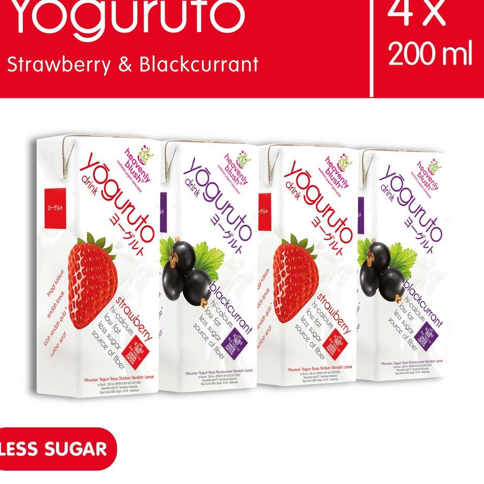

Cuma Sehari Yogurt Heavenly Blush Yoguruto Strawberry dan Blackcurrant [4 Pcs x 180ml]