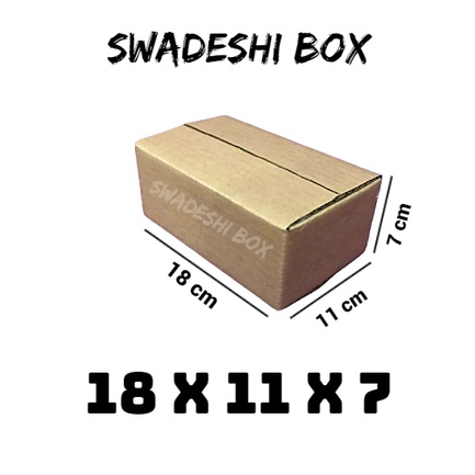 

kardus/karton/box uk. 18x11x7 cm untuk packing singlewall polos