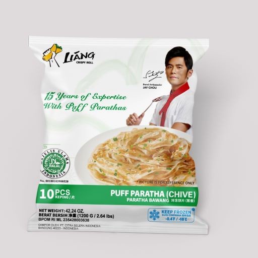 

Roti Canai/Cane/Maryam/Prata/Frozen Scallion Puff Paratha - 10pcs, 1200gr