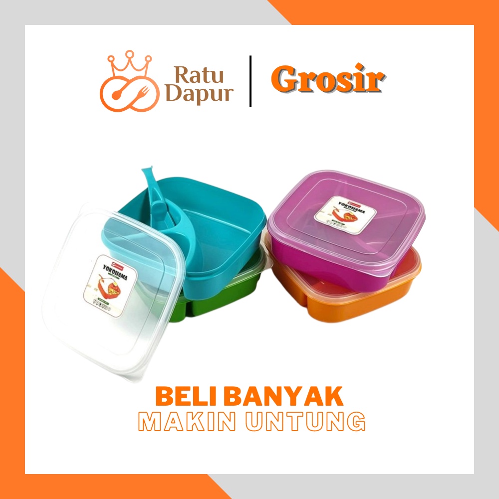 GROSIR Kotak Bekal Makanan / Lunch Box Clio YOKOHAMA Tempat Makan / Kotak Makan Katering