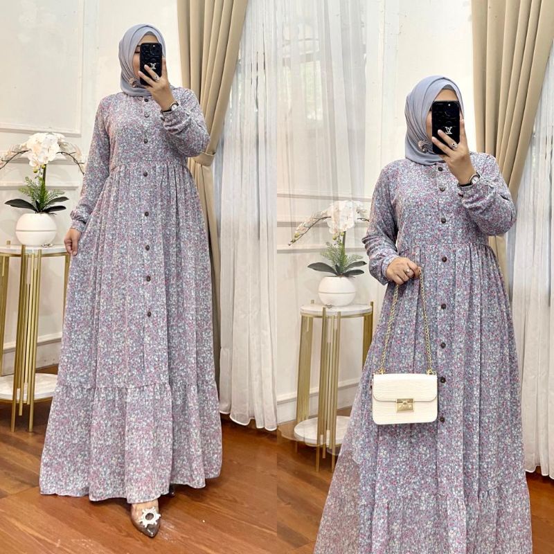 GAMIS BUNGA KECIL//CERUTI//FULL FURING