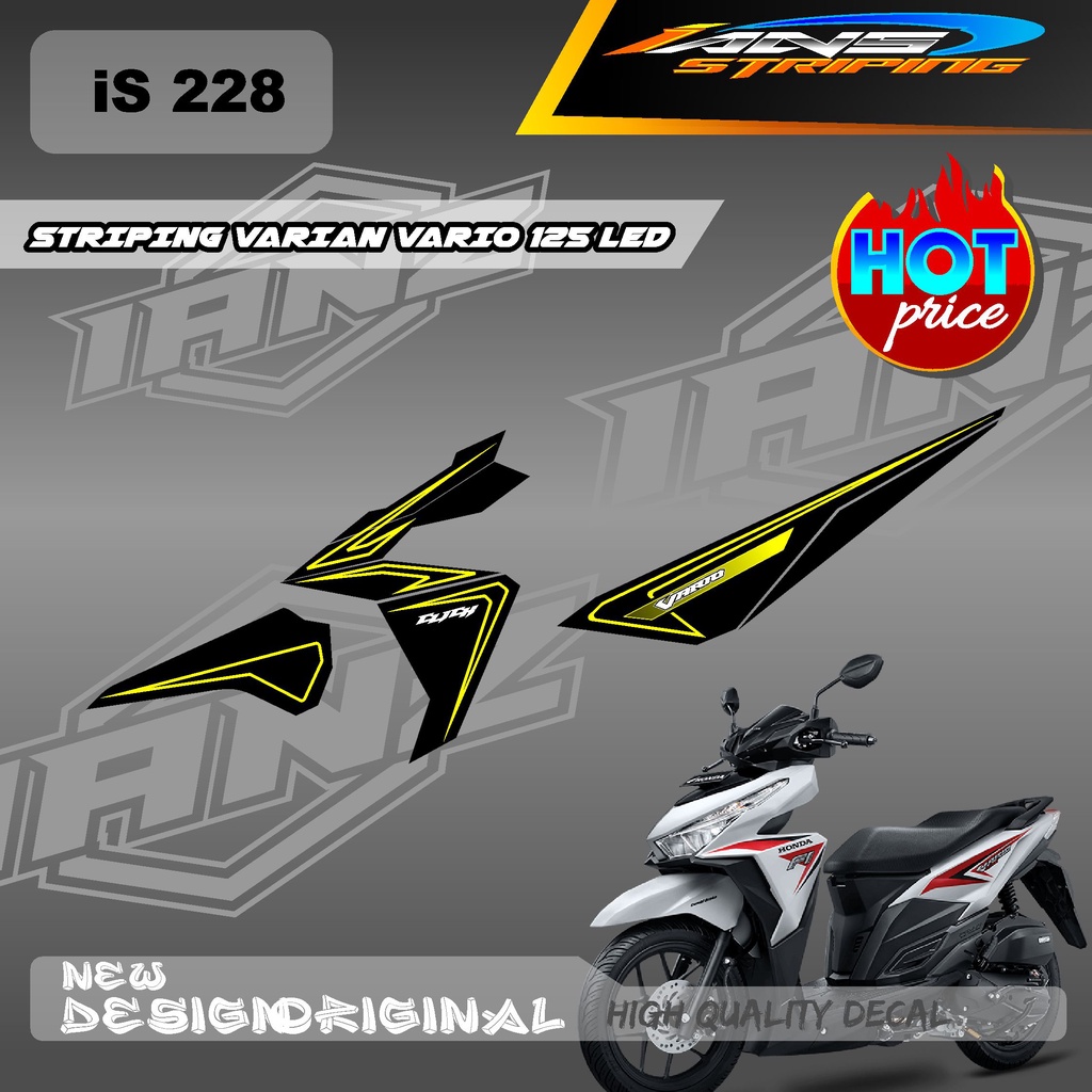 NEW STIKER STRIPING MOTOR HONDA VARIO 125 LED VARIASI DESAIN WARNA / STIKER DECAL HONDA VARIO 125 / DECAL KERETA HONDA VARIO 125 LED IS228