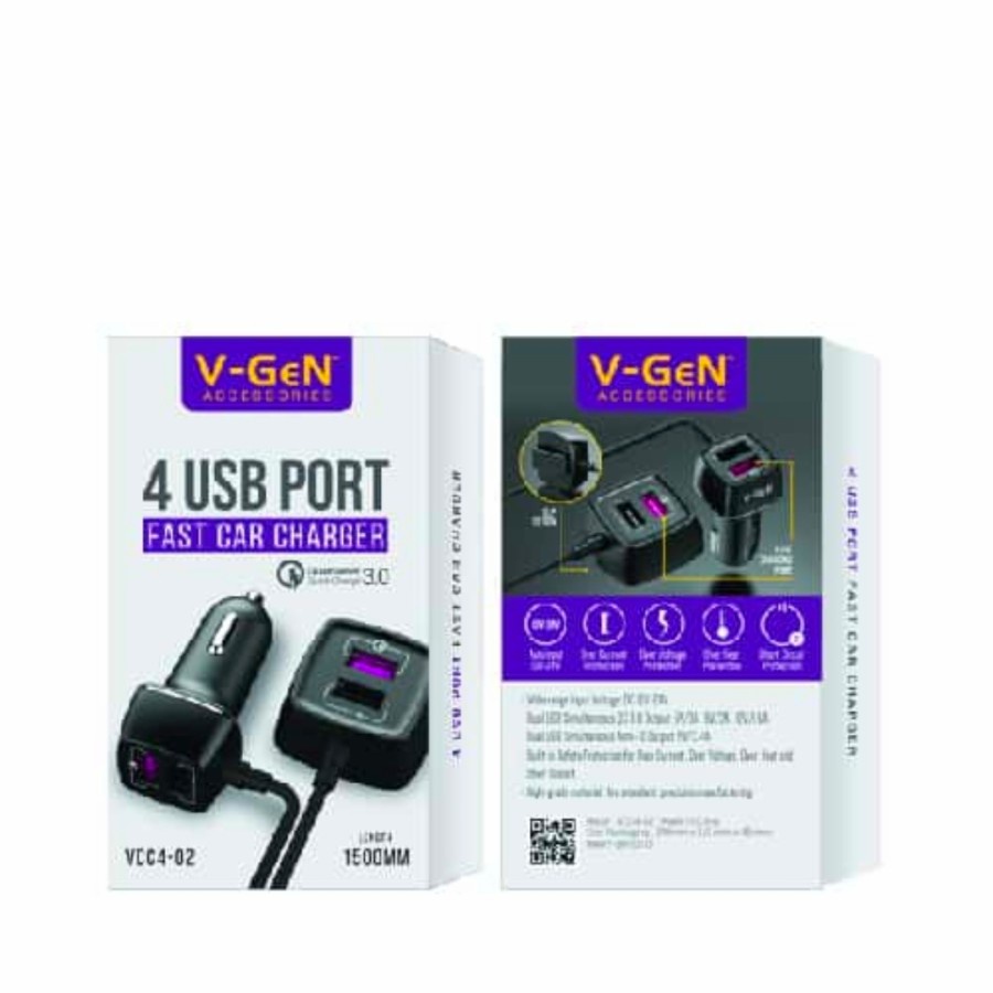 Car charger saver mobil 4usb VGEN mantul murah meriah