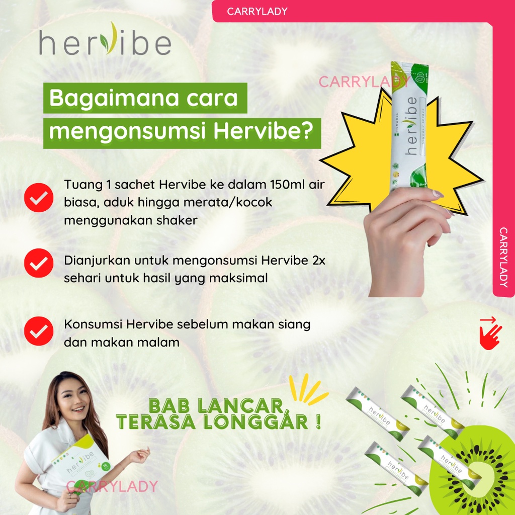 HERVIBE 1 BOX 16 SACHET BY HERWELL FIBER SLIMMING DETOKS DETOX MINUMAN DIET KIWI DETOX PELANGSING DIET HERWELL HER WELL HERSLIM HERLEAN JOYJUS FLIMEAL