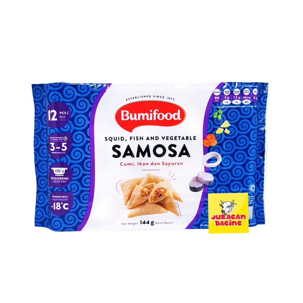 

Bumifood Samosa Cumi Ikan Sayuran 144gr