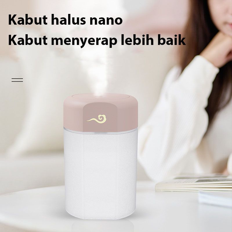 Gotama Humidifier Diffuser Aromatherapy Pelembab Ruangan LED Light Warna Semprotan Halus Rechargeable USB 250ML