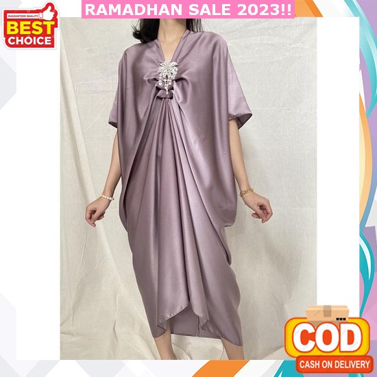 Raya Kaftan Jumbo Bigsize Kaftan Busui Friendly Kaftan Lebaran Kaftan Rayon Renda Import Gamis Lebar