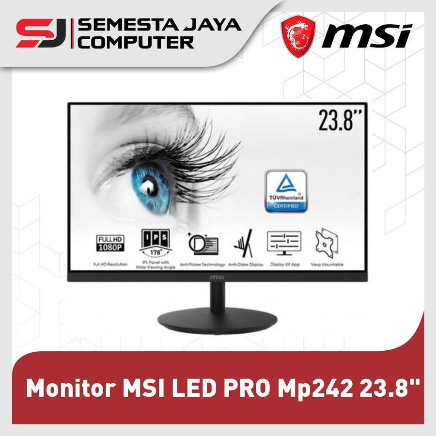 Monitor MSI LED PRO MP242 IPS 75Hz 5ms Speaker