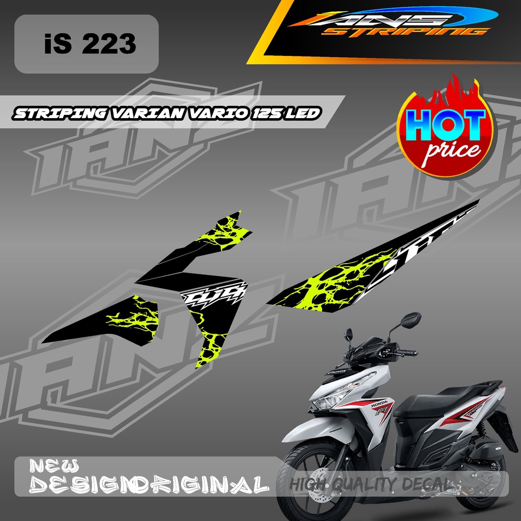 NEW STIKER STRIPING LIST BODY VARIO 125 LED VARIAN CUSTOM WARNA / DECAL VARIO TECHNO / STIKER KERETA HONDA VARIO IS223