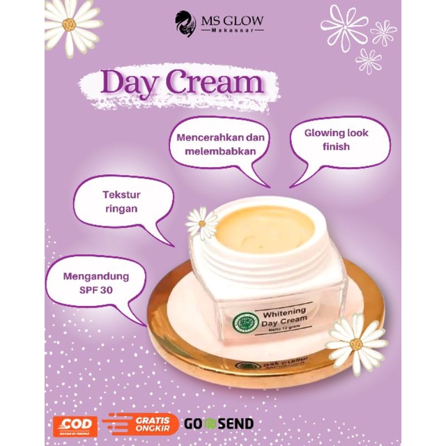 DAY CREAM MS GLOW | MS GLOW WHITENING DAY CREAM | CREAM SIANG MS GLOW