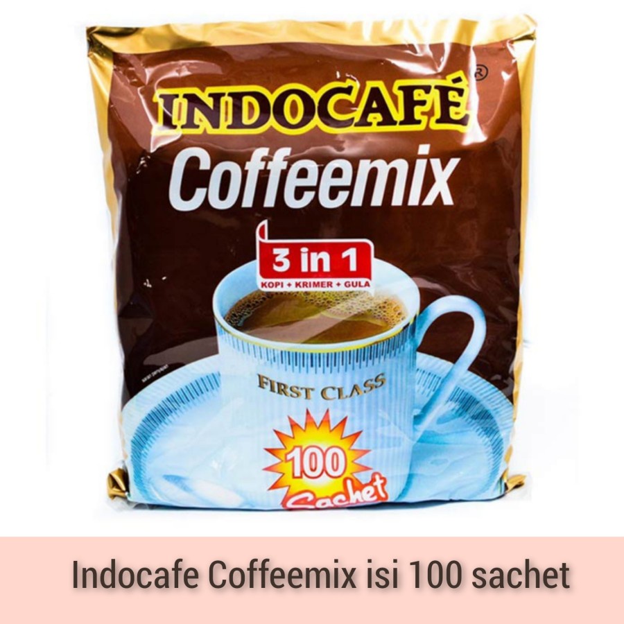 MURAH Indocafe Coffemix 3in1 100sachet @20g (1 Bag isi 10 renceng)