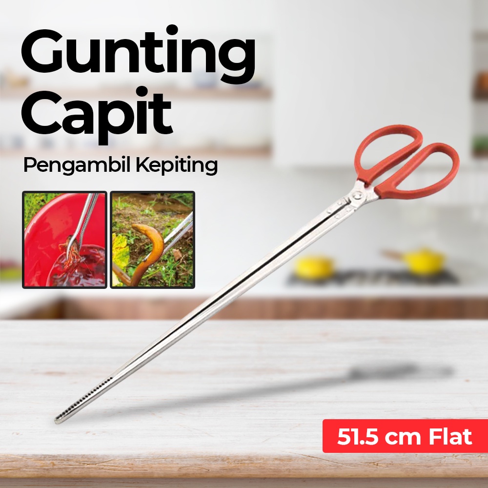 Crab Tongs Gunting Capit Pengambil Kepiting Flat