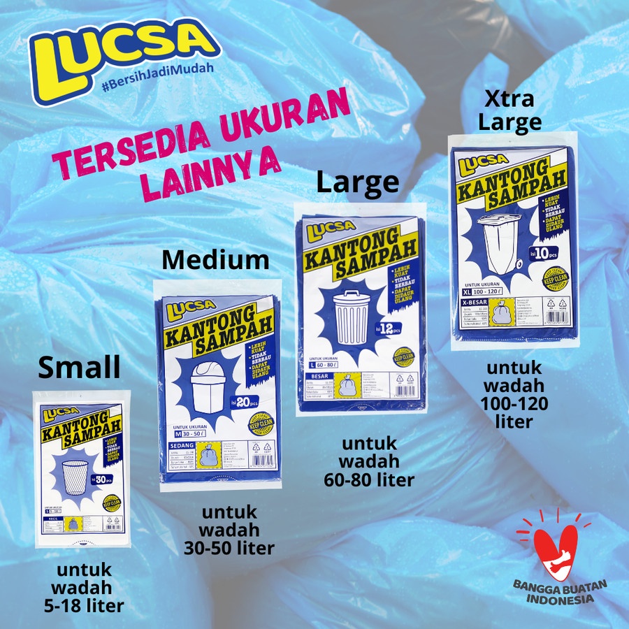 Ktmstore Kantong Sampah XL 100-120L Plastik Sampah Bin Garbage Bag Lucsa 260