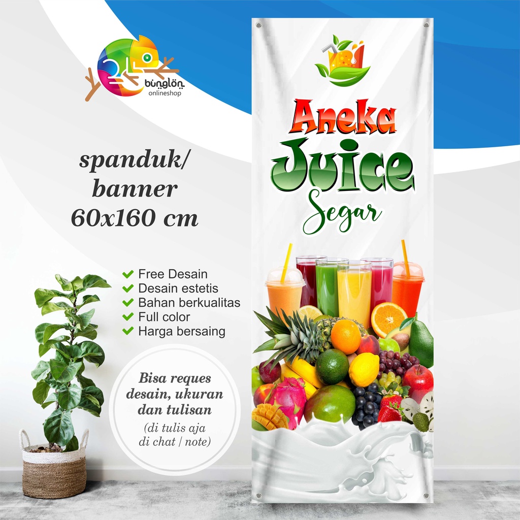 Spanduk, Banner Minuman Aneka Juice, Jus Segar