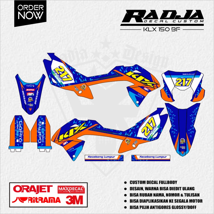DECAL KLX 150 BF FULLBODY (002) DEKAL STIKER KLX G/EXTREME/SE/NEW 2016 2017 2018 2019 2020 2021 2022