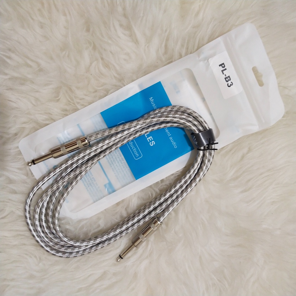 Cable Kabel Jack Jek Guitar Gitar Audio 6.5 mm Deviser 3 meter Low Noise