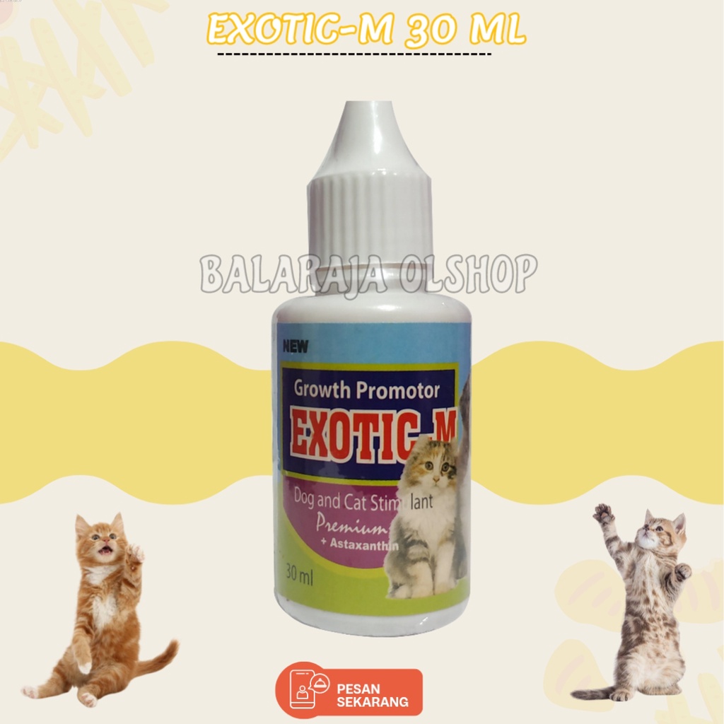 Vitamin untuk Penambah Nafsu Makan Kucing Kitten dan Anjing - Exotic M 30 ML