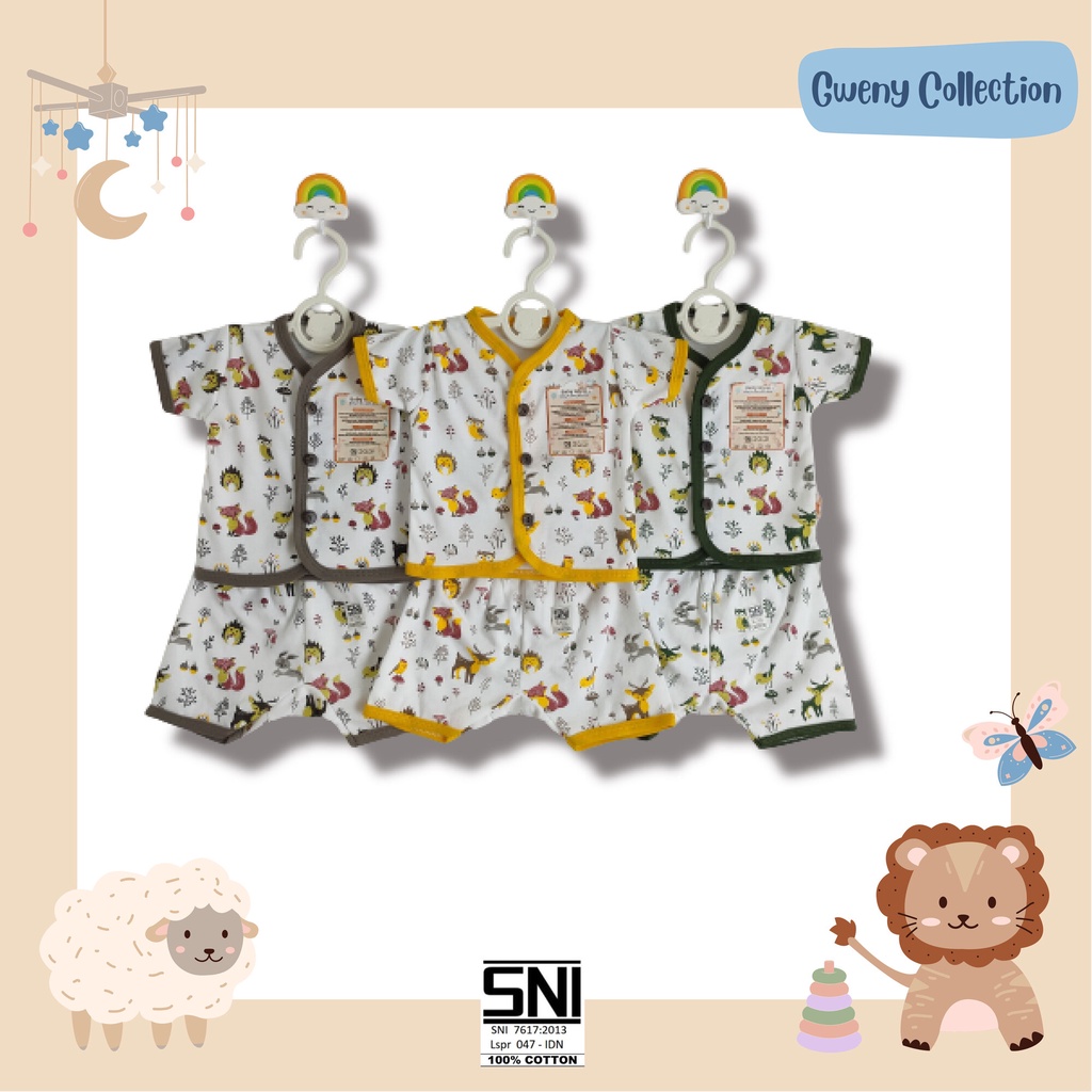 SETELAN BAJU BAYI LENGAN PANJANG UNISEX COTTON BABYGLOW