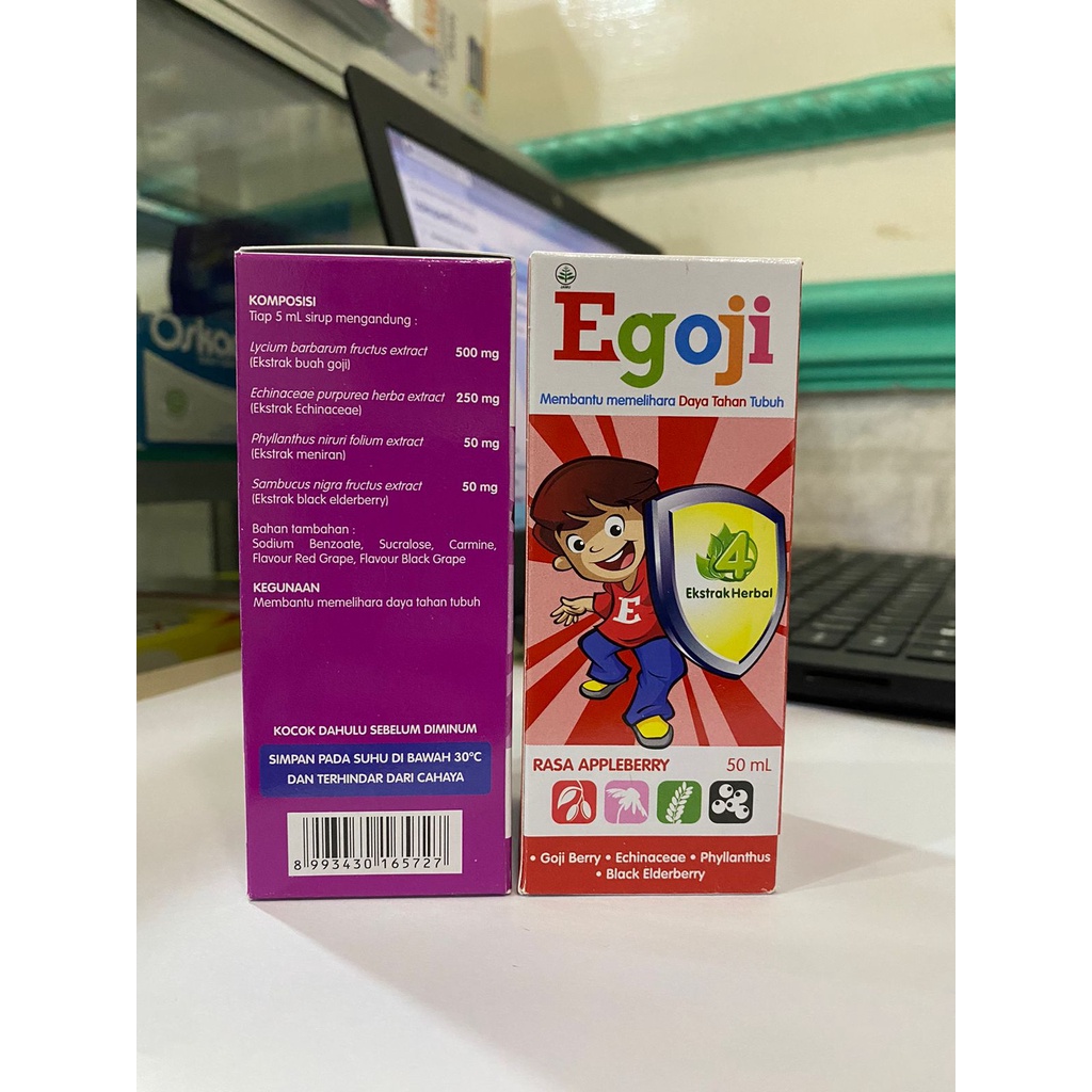 Egoji Sirup 50 mL Suplemen Daya Tahan Tubuh / Egoji Sirup Apple Berry / Egoji Sirup Anggur